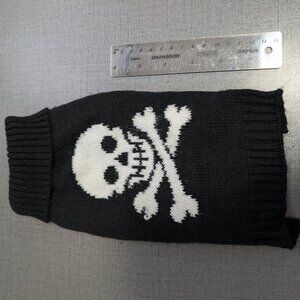 Chilly Dog Black Skull Dog Sweater
